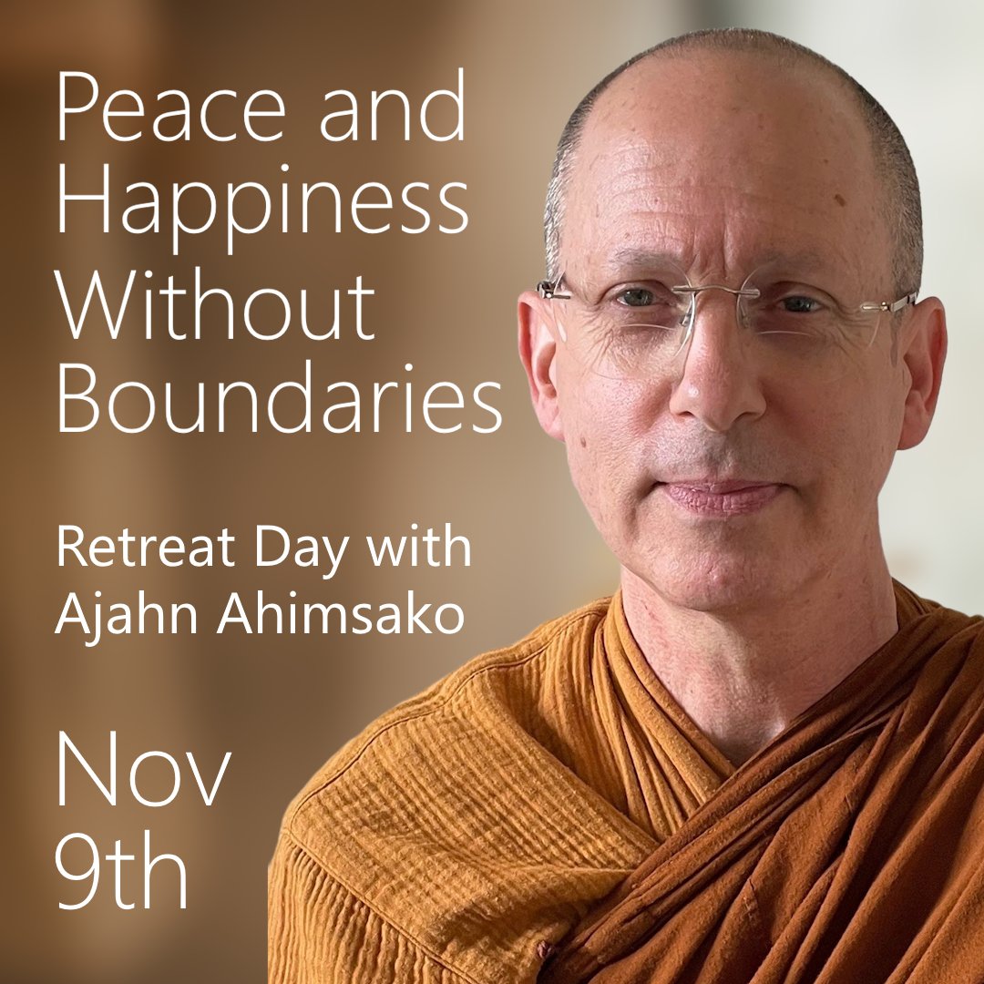 LondonInsight's tweet image. Join us for a retreat day this Sunday (Nov 9th) with Ajahn Ahimsako, the abbot of Chithurst Buddhist Monastery (Cittaviveka).

Through meditation and reflection, he will help us explore ways to develop our practice.

More info: londoninsight.org/event/in-perso….