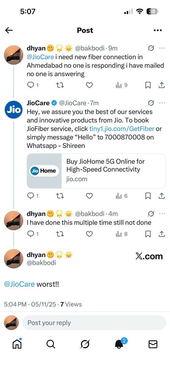 bakbodi's tweet photo. @reliancejio 
@JioCare 
@RIL_Updates https://t.co/2KsX6Uok0k