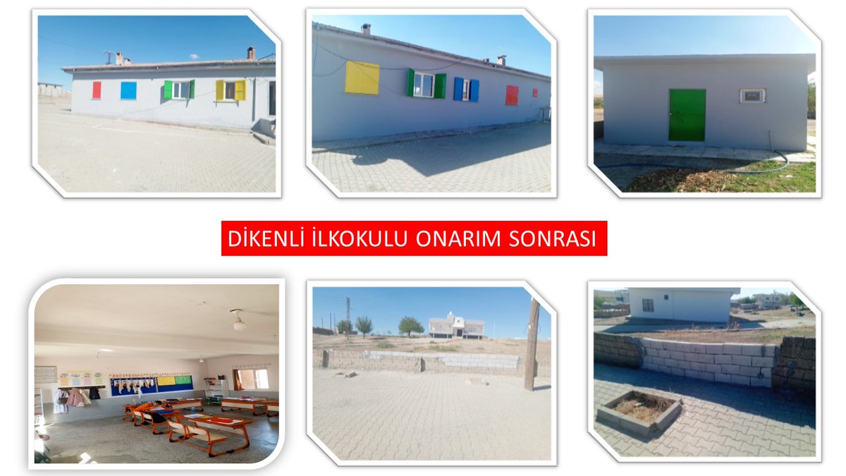 bismilkaymakam's tweet image. Kaymakamımız Sayın Recep HASAR talimatıyla Dikenli İlkokulu yenilendi! ✅ Dış cephe &amp;amp; kapılar boyandı. ✅ Priz, duy, çeşmeler değişti. ✅ Bahçe duvarı &amp;amp; kapısı onarıldı. ✅ Oyun parkı boyandı. Eğitime destek sürüyor! 🎨🏫
#Dikenliİlkokulu #EğitimeDestek
@RecepHasar44