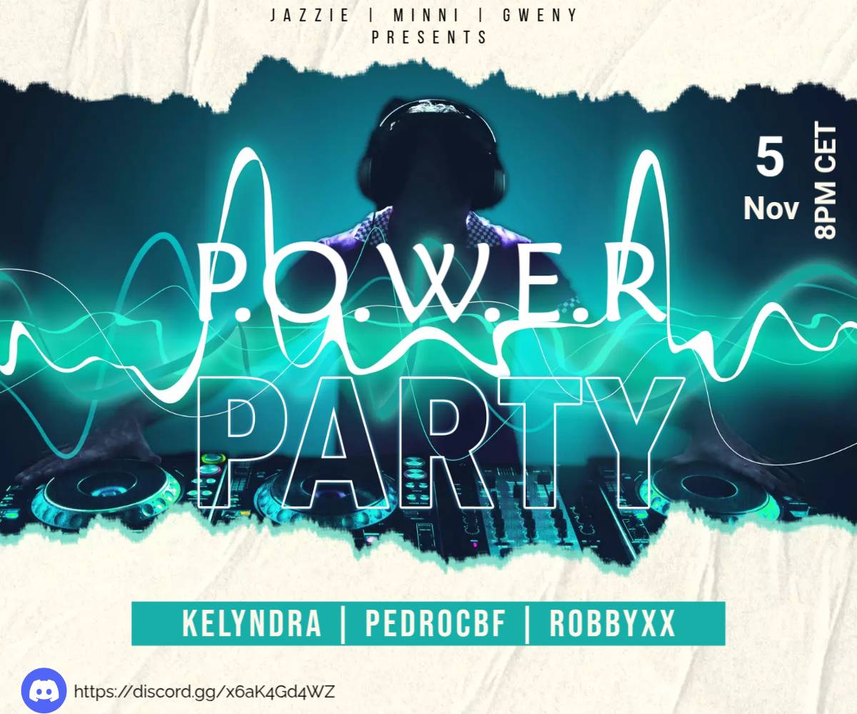 It's that Time Again⚡P.O.W.E.R Day ⚡ all of ours favorite day of the week. This time bringing you some new hot sexy DJs to our home and inviting everyone to join. Bring your friends, your lovers hell even your Frienemies Can't wait to see you all on the dance floor this evening