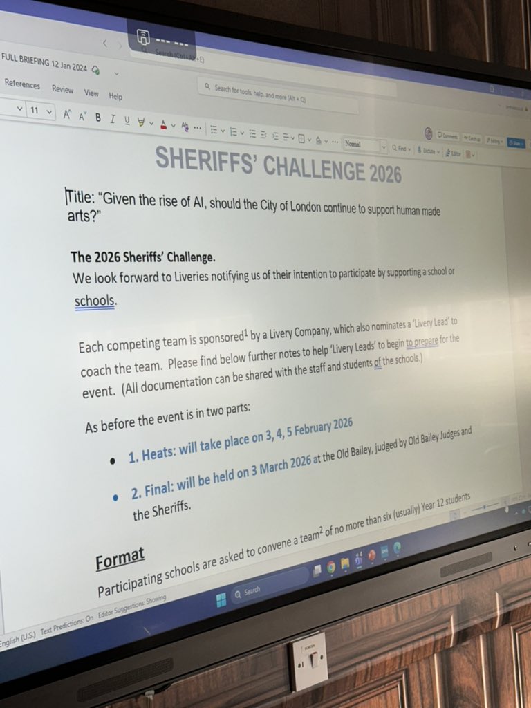 Thank you to Samantha from the Worshipful Company of Insurers <a href="/LiveryLSL/">Livery Schools Link</a> for coming in to launch the Sherriffs Challenge <a href="/OBinsight/">Old Bailey Insight</a> with our T Level Legal students <a href="/CILEXLawyers/">CILEX</a> #TLevels #Apprenticeships