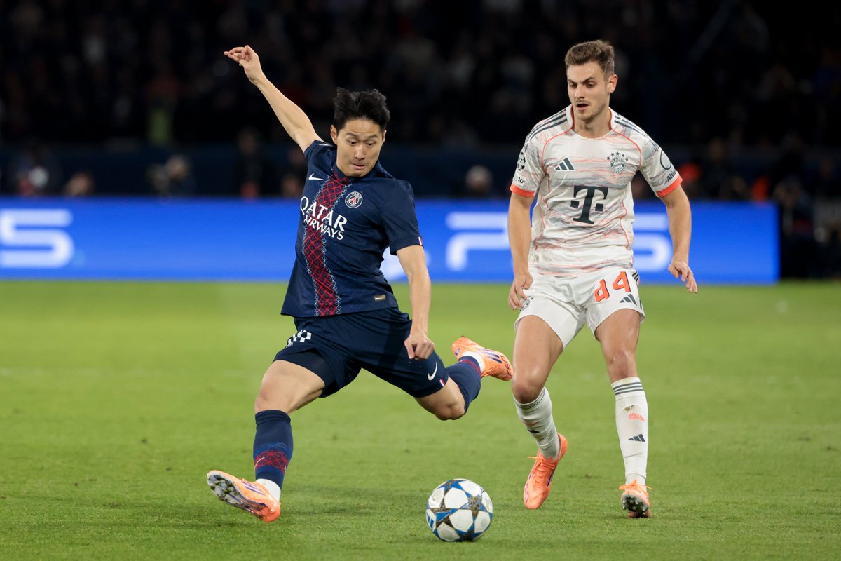 Lee Kang-In attempted a total of 15 crosses vs Bayern Munich, the most by any player in a single Champions League match this season. 🏹

#PSG #UCL