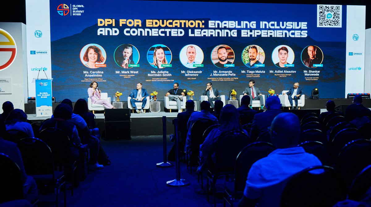 GlobalDPISummit's tweet image. How can #DPI transform education systems?

At #GDPIS25, leaders explored how interoperable digital systems are driving equity, enabling real-time tools, and connecting learners, parents &amp;amp; teachers at scale.
Future-ready education starts with inclusive infrastructure. 

#GDPIS