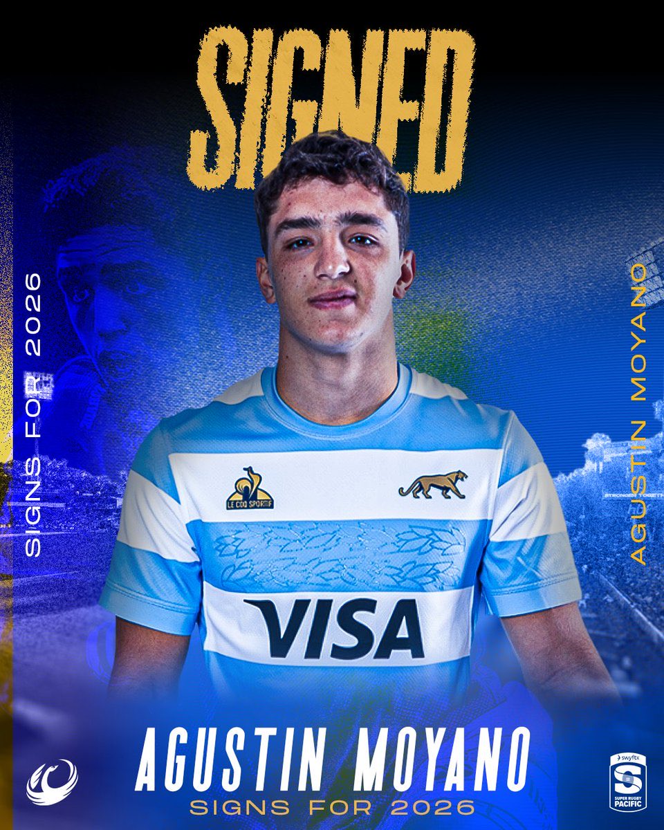 #Rugby 

De Córdoba a Perth ! 

Ante la lesión de ligamentos Doug Philipson, WESTERN FORCE contrató a AGUSTÍN MOYANO para el Super Rugby Pacific 2026 

“Tutin” se suma a Franco Molina en la franquicia del Oeste de Australia 

Formado en Córdoba Athletic y con un gran desarrollo