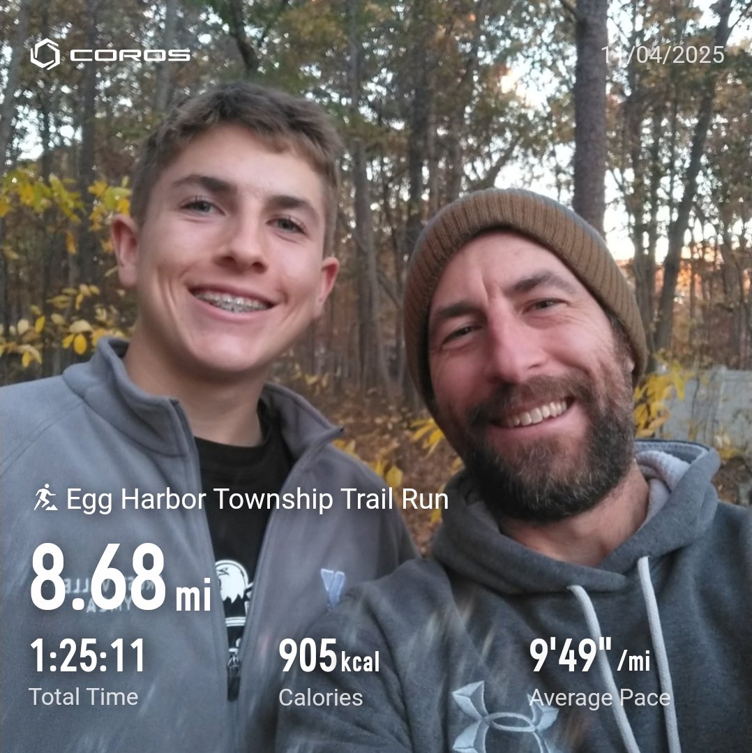Had some great company for my easy trail/road route yesterday morning! Looking forward to chattiyng this guy at the Turkey Trot trail 5k later this month!