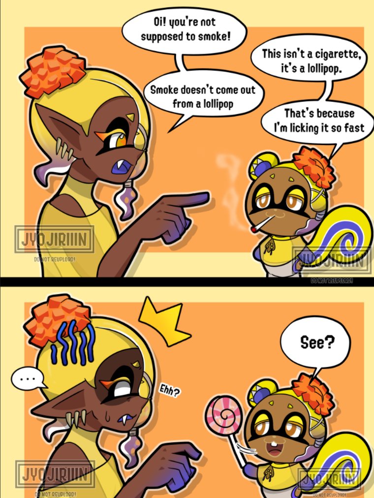 New comic :)
Frye and Viché
*based on Gintama reference xD
#Splatoon #SplatoonArt  #ACNH