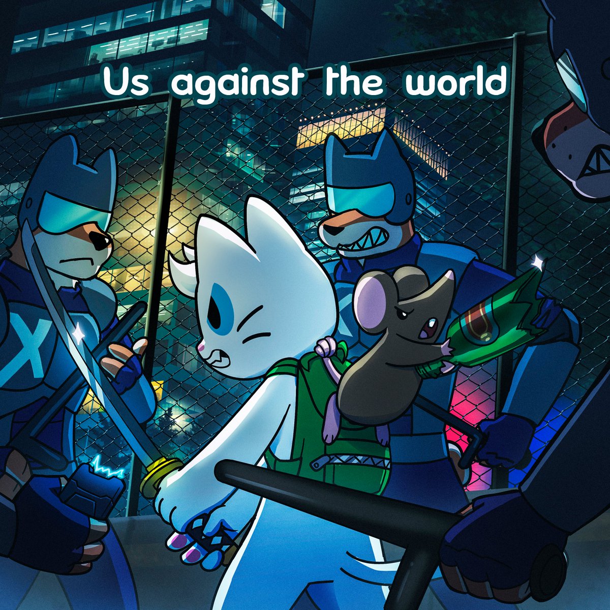 mew's tweet photo. us against the world!! https://t.co/f1dhELFhHV