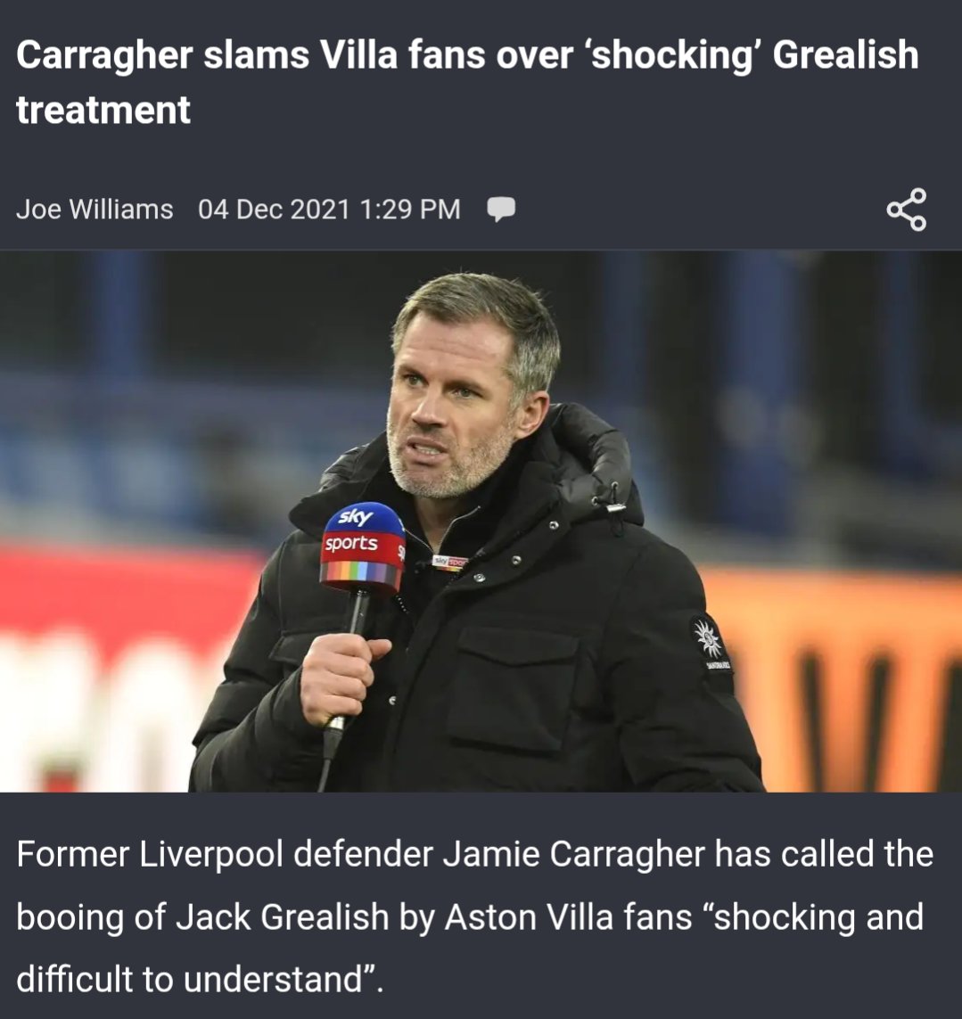 SublimeFootball's tweet image. Hypocrite @Carra23
