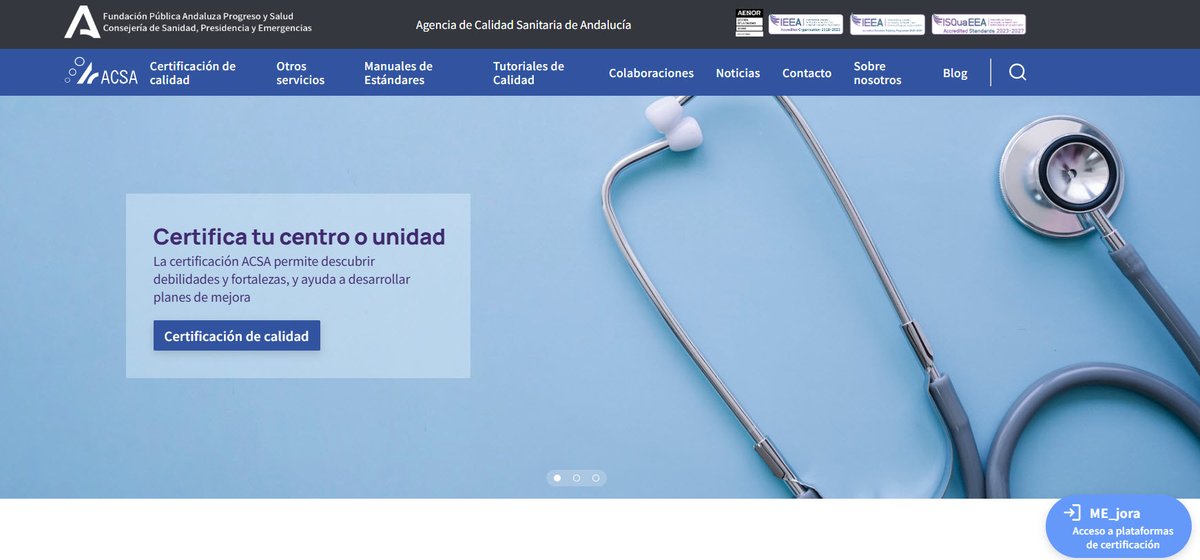 🎯 En <a href="/calidadACSA/">Agencia de Calidad Sanitaria de Andalucía</a> nuestra finalidad es impulsar la cultura de la #calidad y la #mejoracontinua de los servicios que prestan las organizaciones y los profesionales sanitarios y de servicios sociales. 
¿Quieres conocernos mejor? Mira nuestra web 👇🏼
juntadeandalucia.es/agenciadecalid…