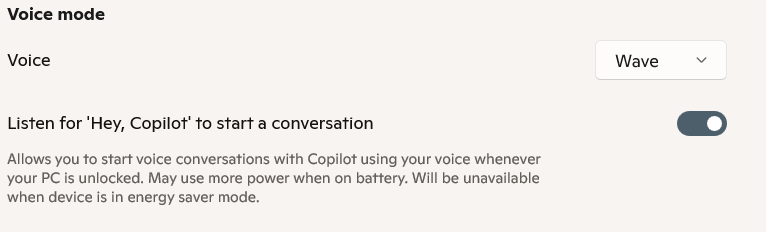 masakichiXO's tweet image. とりあえず Hey Copilot を有効にした。
#なんでもCopilot #Surface #CopilotPC