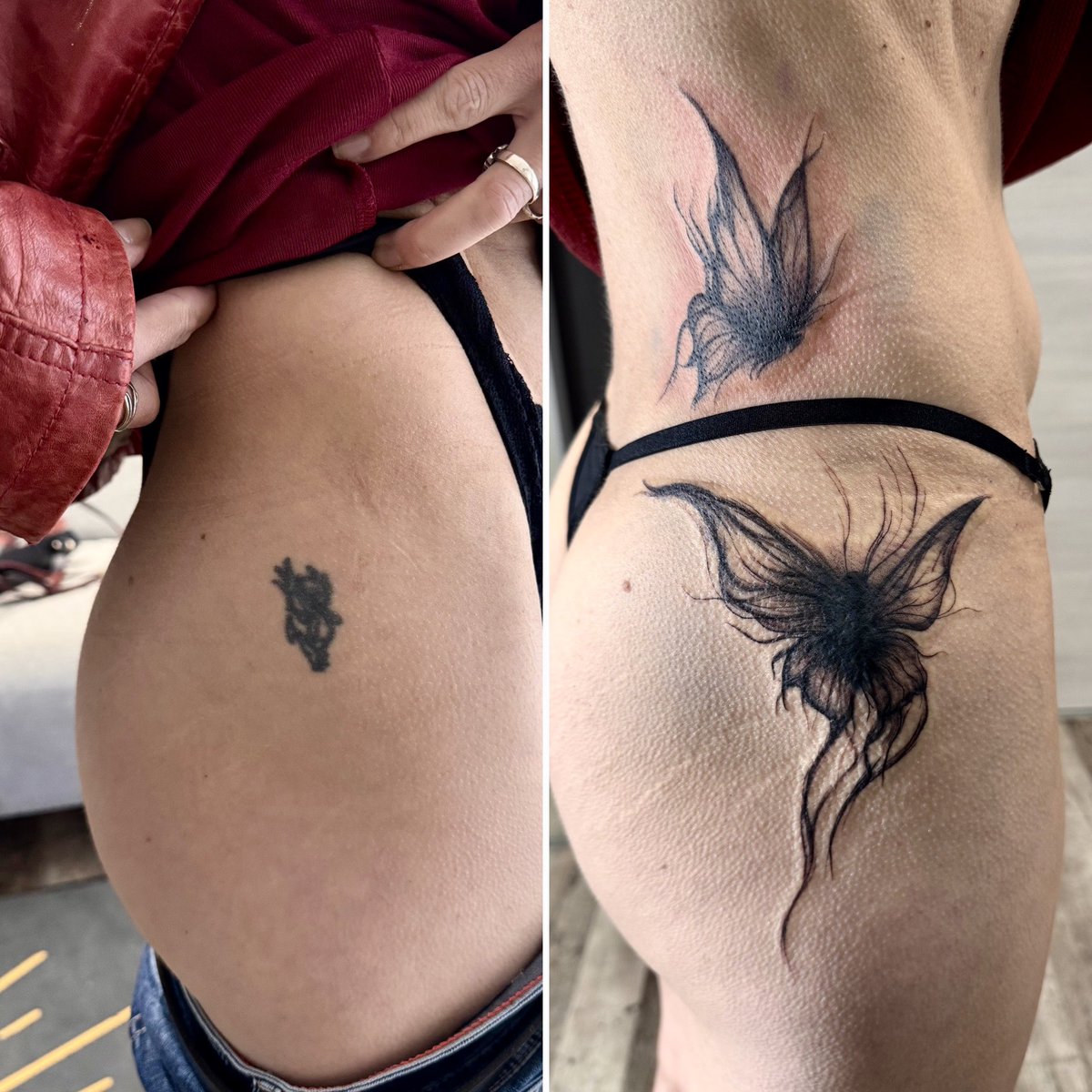 Heute habe ich aus einem alten kleinen Teufel (Oder was auch immer es war 😅) einen Schmetterling gemacht.