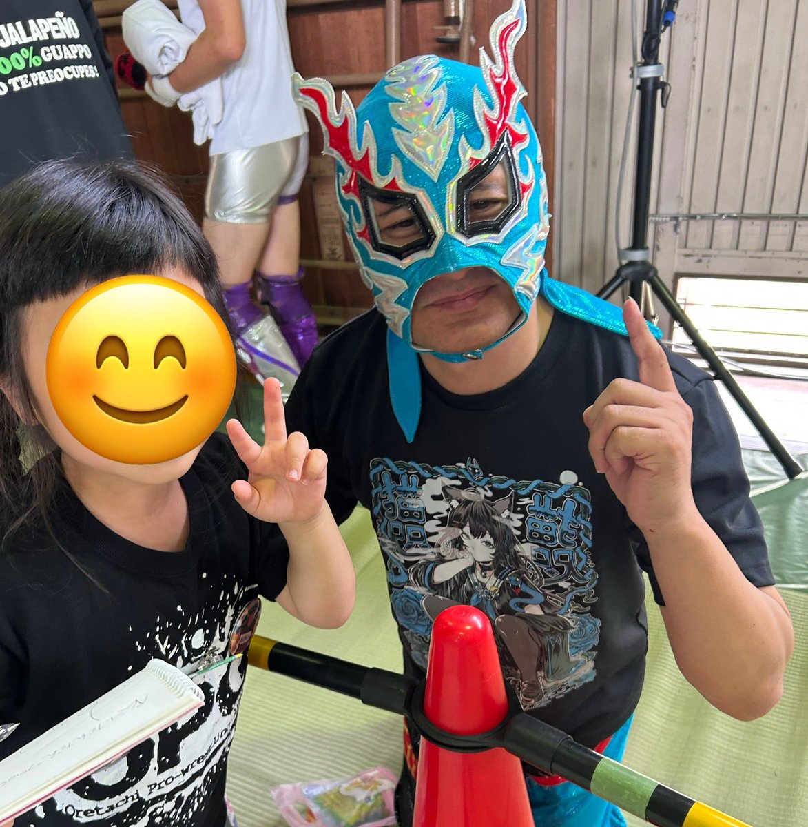 tibimio's tweet photo. お写真撮っていただき
ありがとうございました😆
#OPG
#美星大会
#スサノオKID
#嵐弾次郎
#超破壊
#レオパルドン横山 https://t.co/GU09quY8hz