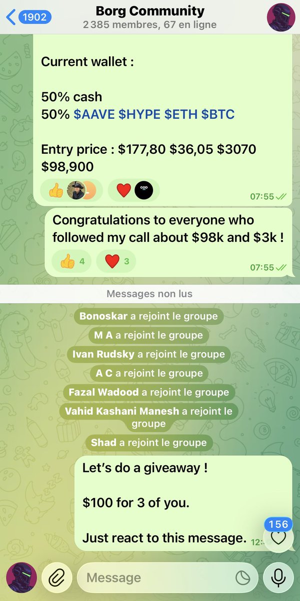 $300 to win on TG !

👉 t.me/Borg_community

Welcome to Borg community !