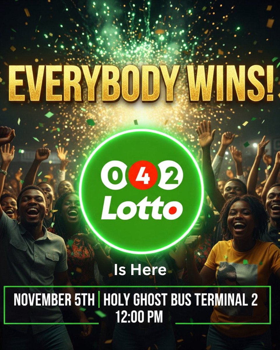 042lottofficial's tweet image. 💥 The Wait is Over, Enugu!
Today, we launch the movement that rewards every ride! 🚍💚

Welcome to 042 Lotto —
The platform that turns every bus ticket into a chance to win prizes, smiles, and community impact.

#042LottoLaunch #EverybodyWins #RidePlayWinReplay #UruDiYa