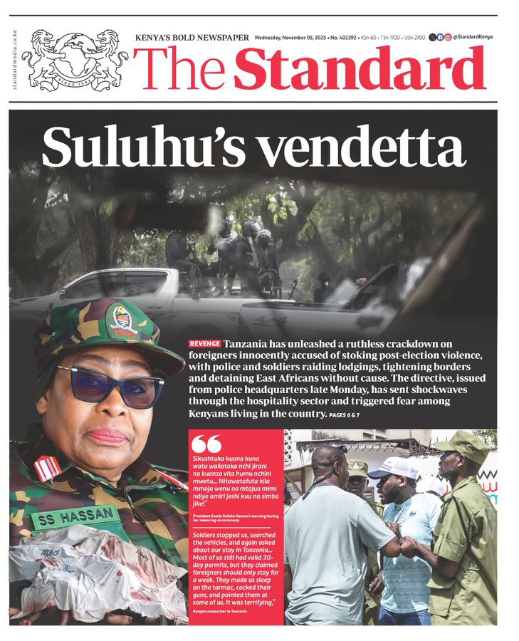✊🏾🇰🇪🤝🇹🇿 My heart is full of gratitude to the Kenyan media and people. In our darkest hour, amid this sham election and the brutal, deadly attacks on our brothers and sisters; you stood with us. While many at home, media and celebrities alike, chose silence, you chose courage.