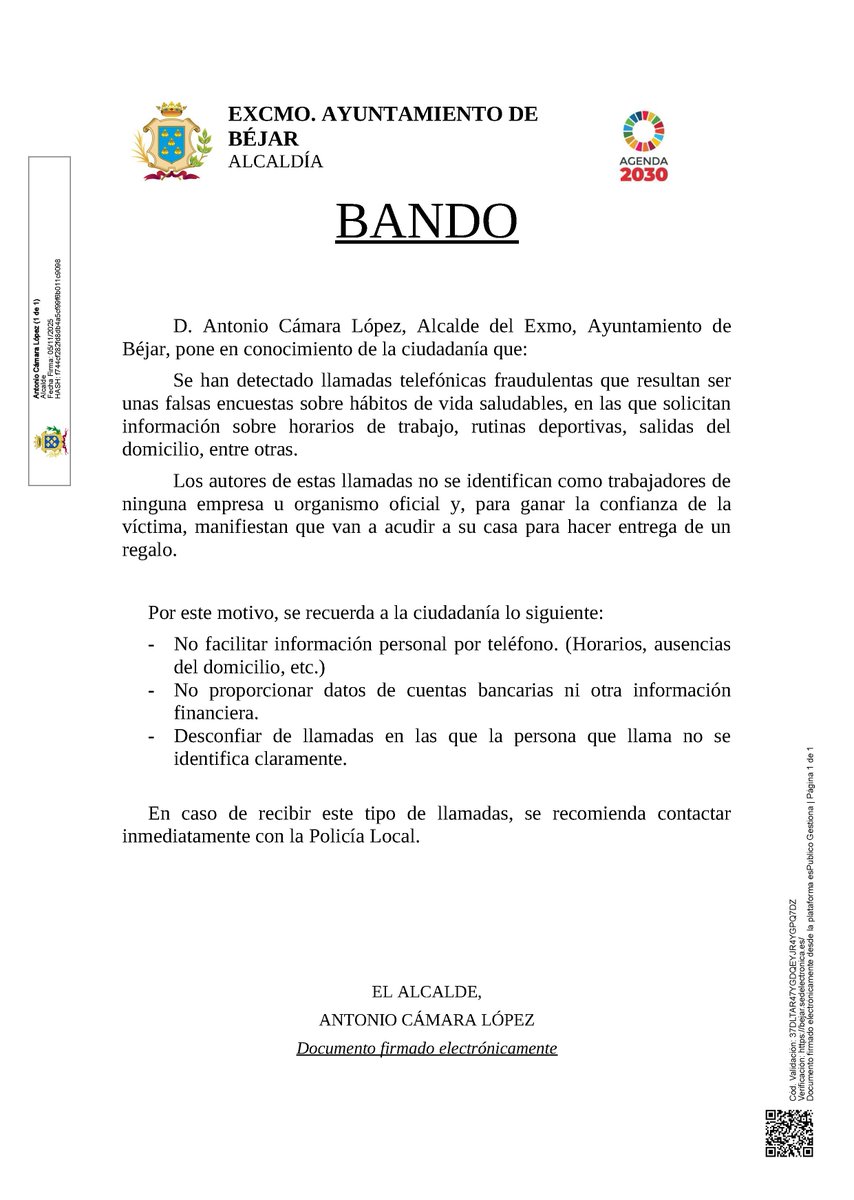 Ayuntamiento Béjar tweet media