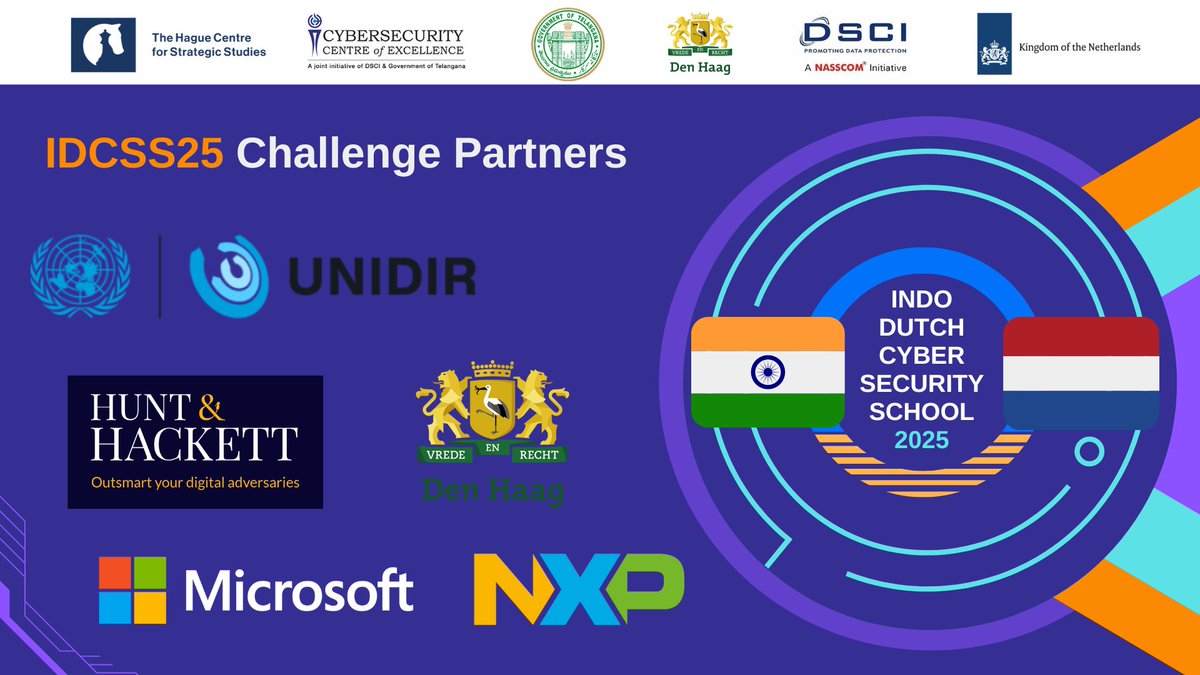 IDCSS25's tweet image. The first videos of the challenges are online on our YouTube channel. Make sure to submit your video as soon as possible to start collecting likes and increase your chances of winning!
@hcssnl @ccoe_hyd @DSCI_Connect @NLinIndia