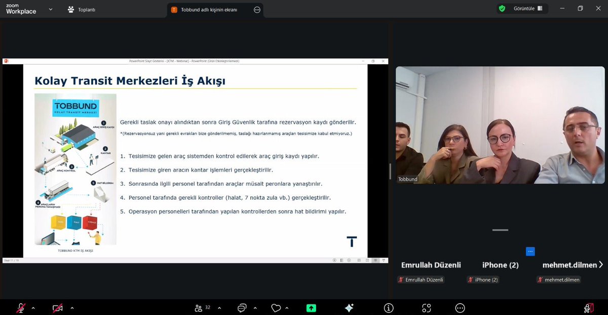 [TR]

Tobbund, Uluslararası Nakliyeciler Derneği (UND) ve Akdeniz İhracatçı Birlikleri (AKİB) iş birliğiyle “Kolay Transit Merkezleri ile İhracatta Yeni Dönem” konulu webinar başarıyla gerçekleştirildi.

Etkinlikte, ihracatta hız, güven ve operasyonel kolaylık sağlayan Kolay