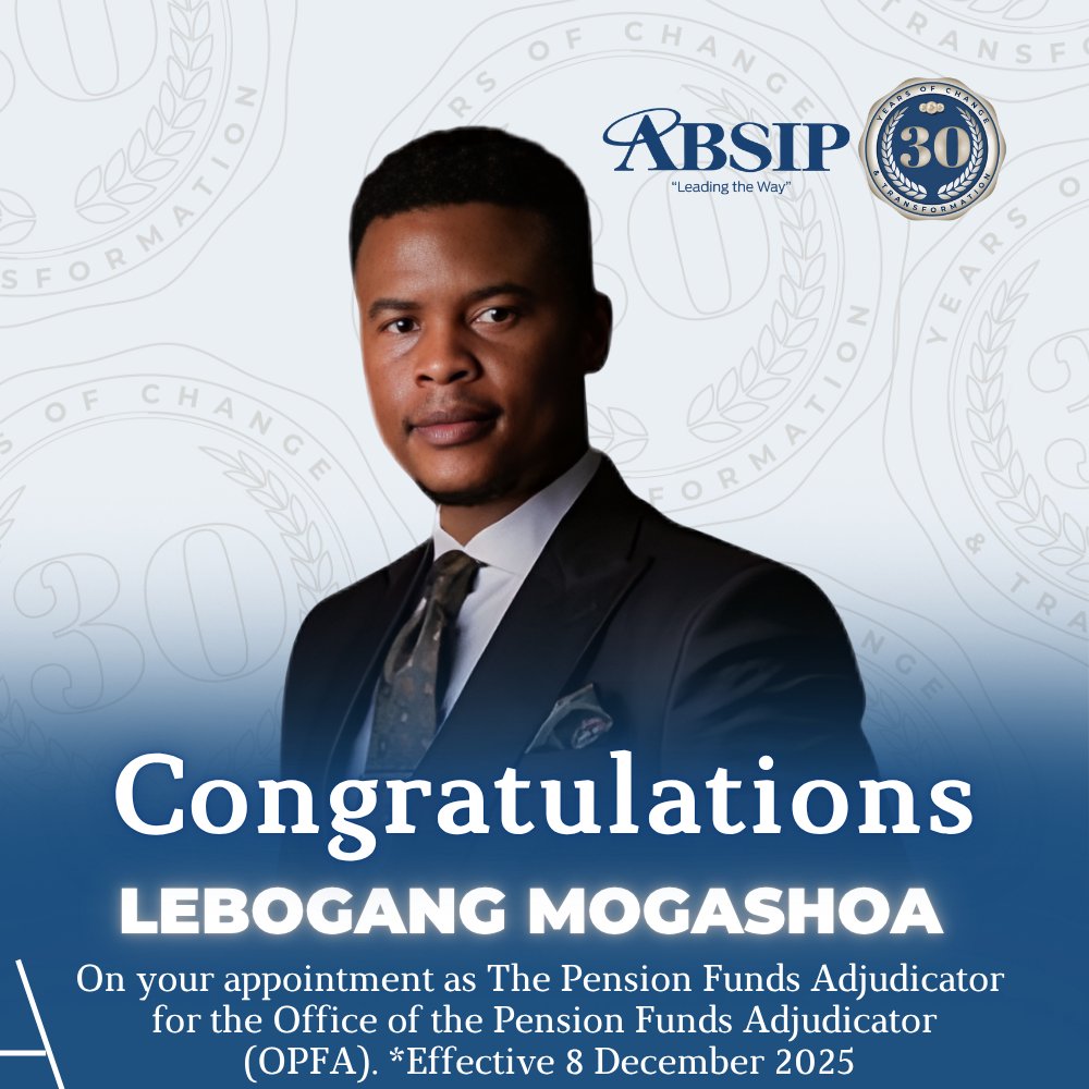 #ABSIPCongratulates Lebogang P. Mogashoa on his achievement.