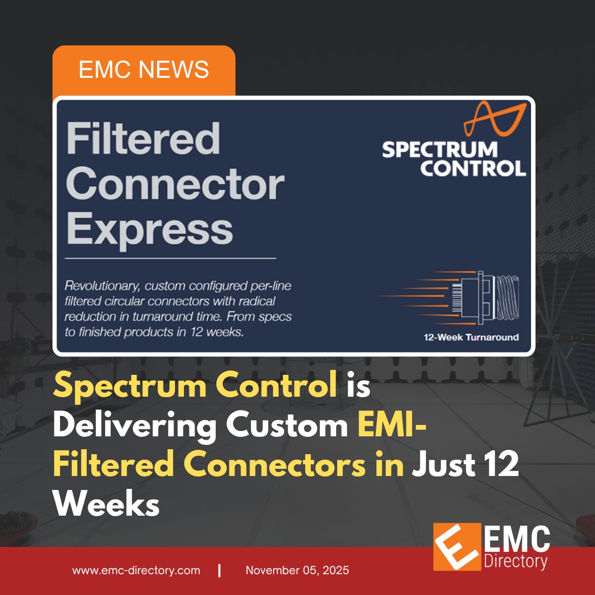 emcdirectory's tweet image. Spectrum Control delivers custom EMI-filtered connectors in just 12 weeks, making it easier to achieve reliable EMC compliance even under tight deadlines.

Read More: ow.ly/ABqG50Xn19n

#EMC #EMI #FilteredConnectors #SpectrumControl #Compliance #CableShielding