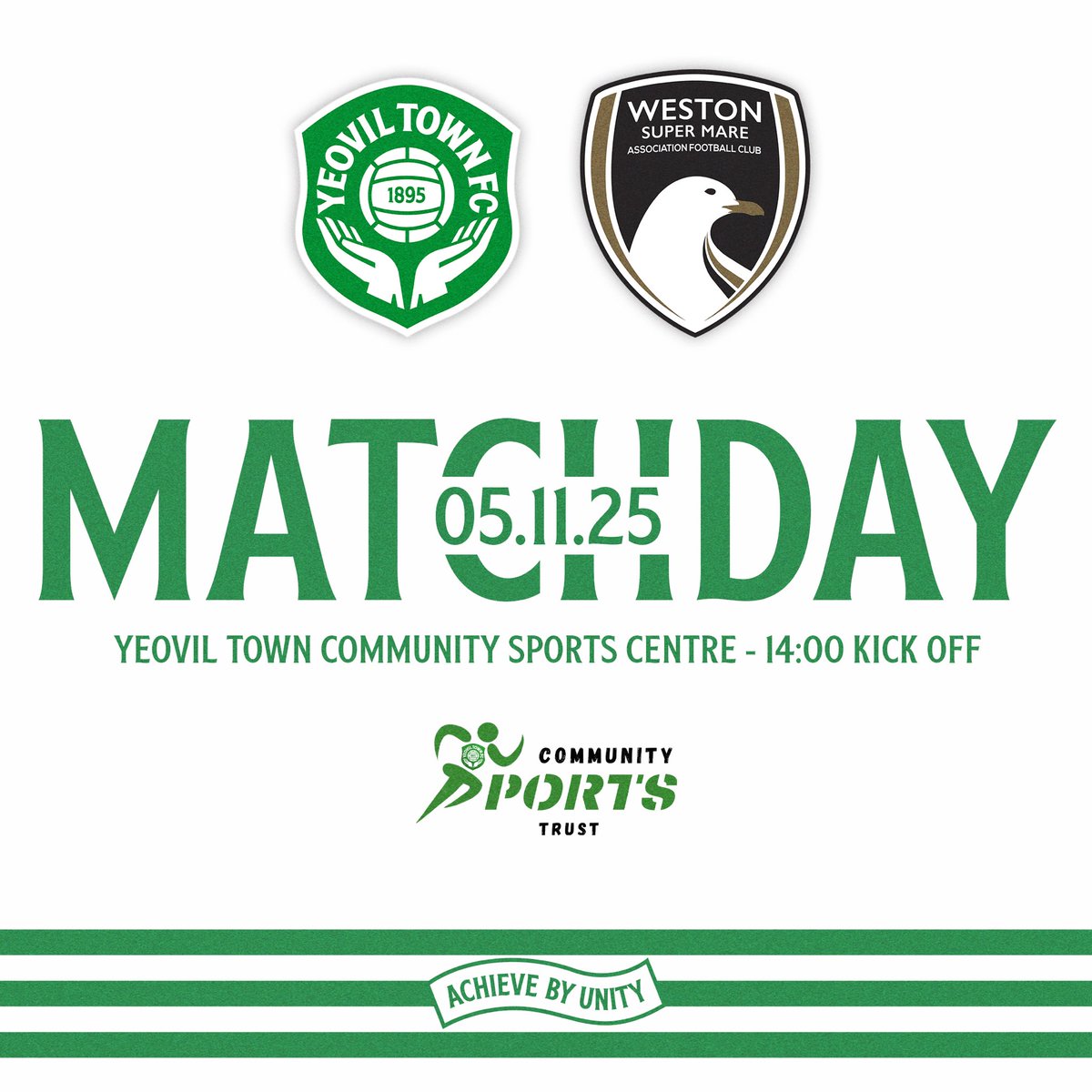Matchday! ⚽️

We are back in action this afternoon as we welcome Weston-super-Mare in the National League U19 Alliance League Cup.

#YTFC 💚