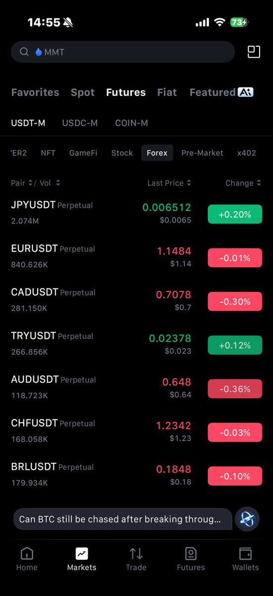 Just found out that on <a href="/Lighter_xyz/">Lighter</a> you can trade forex 

And the volumes is quite astounding, we have <a href="/MEXC_Official/">MEXC</a> that's support RWA too, but the volumes are much lower, I think that's because of the fees 

If this trend continues we will see a lot of new traders on Lighter