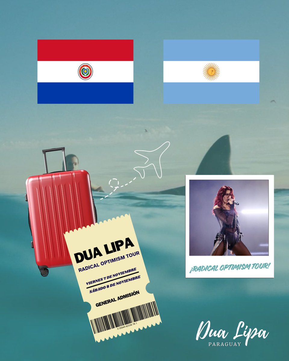 dualipapy_'s tweet photo. ✨ ¡Llegó el momento, loves 🇵🇾❤️
Hoy muchos fans de Paraguay emprenden su viaje rumbo a Argentina para vivir uno de los momentos más esperados del año: el concierto de Dua Lipa este viernes 7 y Sábado 8 de noviembre 🇦🇷✨ https://t.co/iEg24xdqok