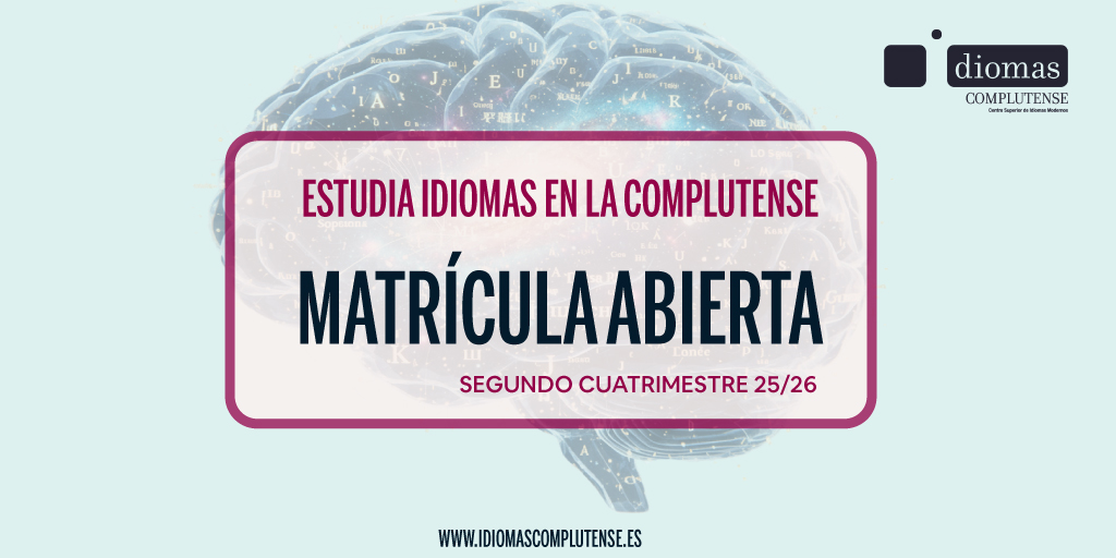 🔴MATRÍCULA ABIERTA PARA EL SEGUNDO CUATRIMESTRE

🗓️hasta el 31 de enero de 2025
⌚️Cursos de 60h - Taller de 8h
💻👥Presencial u on line
🗣️Alemán, coreano, francés, inglés, italiano, noruego, japonés, LSE y turco

🔗idiomascomplutense.es