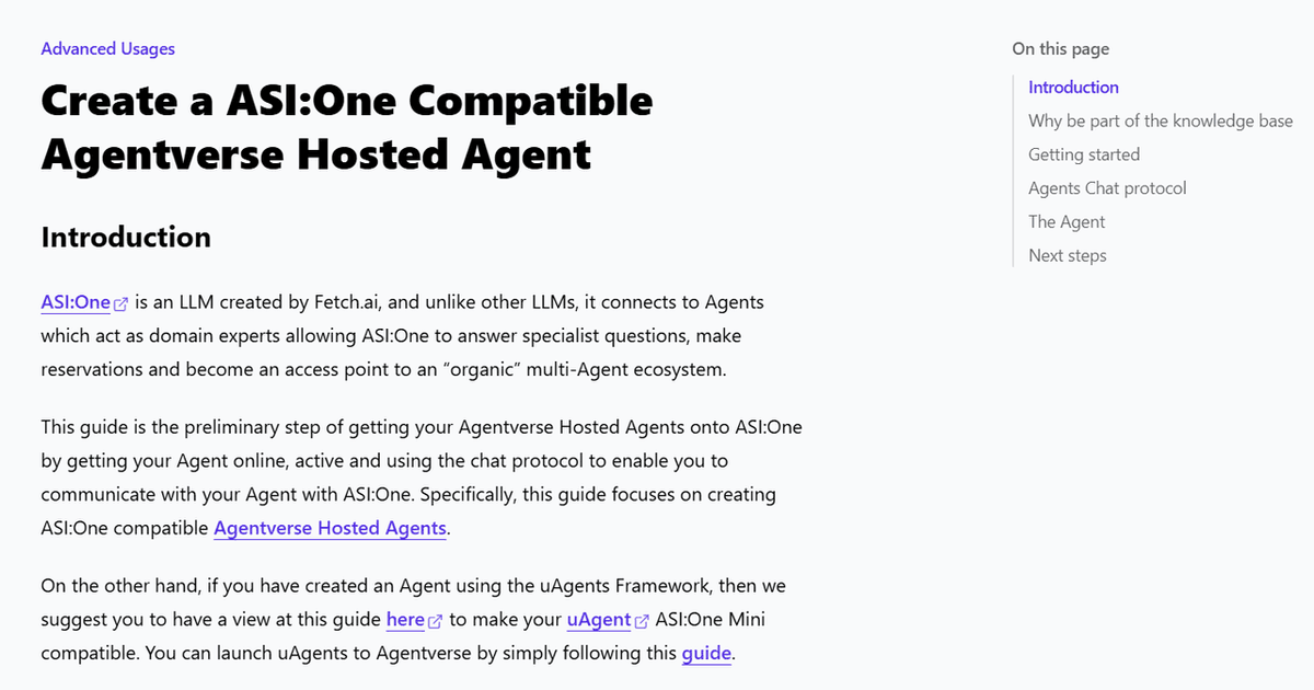 Good Agents are searchable.
Great Agents are discoverable and useful.

When you register your Agent through Agentverse, it doesn’t just go live - it joins our <a href="/Fetch_ai/">Fetch.ai</a> ecosystem. That means visibility through ASI:One, interoperability with other AI Agents, and analytics that