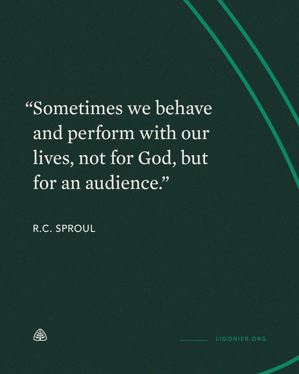 “Sometimes we behave and perform with our lives, not for God, but for an audience.” —<a href="/RCSproul/">R.C. Sproul</a> 

From the teaching series ‘Pleasing God’