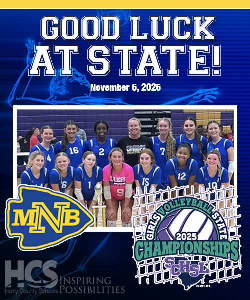 Help us give a shout out to the North Myrtle Beach High Girls Volleyball team who will be competing for the Class AAAAA D2 State Championship tomorrow in Columbia!
#studentathletes #northmyrtlebeachhigh #girlsvolleyball