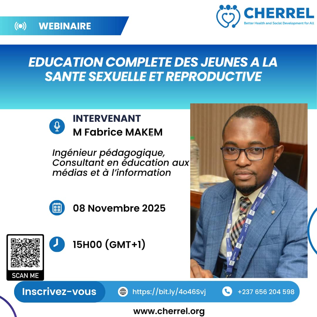 Nous sommes heureux d'avoir comme intervenant M. Fabrice MAKEM, Consultant Formateur en éducation aux médias et à l’information (EMI), Co-fondateur d'Eduk-Média

Il sera avec là pour le Webinaire de ce samedi 08 novembre 2025

Inscrivez-vous via ce lien
bit.ly/4o46Svj
