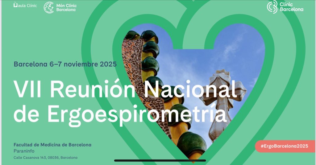 Cardio_delaGuia's tweet image. ⏱️Tic, tac, tic, tac...  👁️6/7 noviembre 
¡Cerca de 250 especialistas!
Paraninfo Facultad Medicina 
Calle Casanova 143, Barcelona
#ErgoBarcelona2025

@Ergoespiro_SEC @Ergoespiro_SEC @preventiva_SEC @josalar13 @pablotoledofr @DOCTORASANZM 

¡Vamos!
aulaclinic.com/cursos/1334/vi…