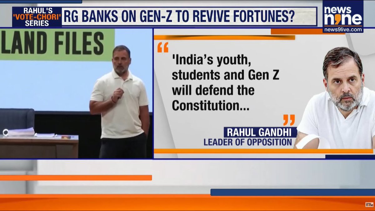 SevadalTVR's tweet photo. Rahul Gandhi to Gen Z:

“Your future is being stolen at the voter list itself.”

This fight is not for power…It’s for the purity of the vote.

#GenZForDemocracy #VoteChoriExposed https://t.co/6Kcm9yuhOL