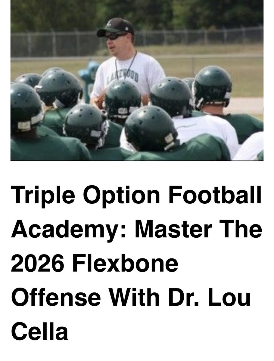 Triple Option Football Academy with Dr. Lou Cella tweet media