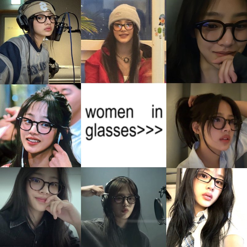 newjilogist's tweet image. big fan of minji wearing glasses
