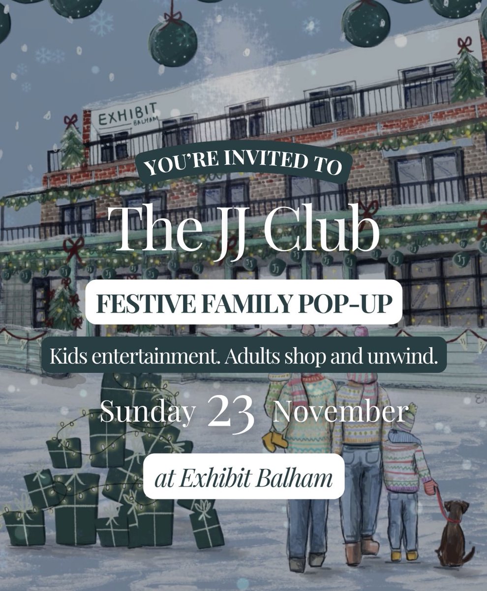 _suziebrown's tweet photo. It’s beginning to look a lot like Christmas! Join The JJ Club for a festive pop-up, A Village On Your Doorstep, on Sun 23rd Nov at The Exhibit from 10am–4pm. Shopping, kids’ fun, pampering &amp; more — free entry! Book spots &amp; activities 👉 https://t.co/Qt6y03Lm6B #Balham https://t.co/6CXZ0lolbc