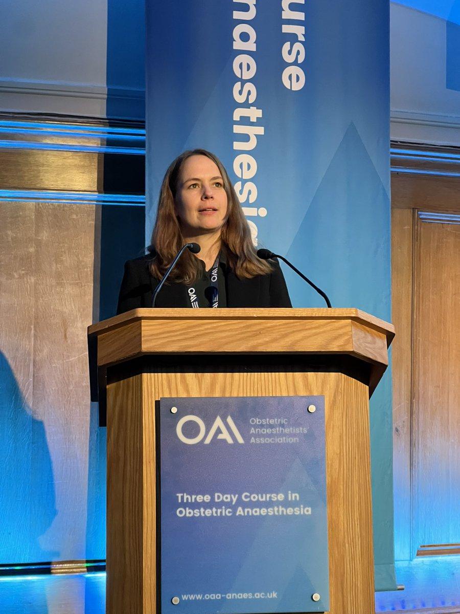 OBsleepmerchant's tweet photo. Dr Sarah Ciechanowicz suggests recovery is the next frontier for #OBAnes to conquer, following in footsteps of @stanfordanes group (@CarvalB @PervezSultanMD et al), @mbrrace having called for reliable predictors of risk. #OBAnes #3DC25 https://t.co/klGPxzj9sU