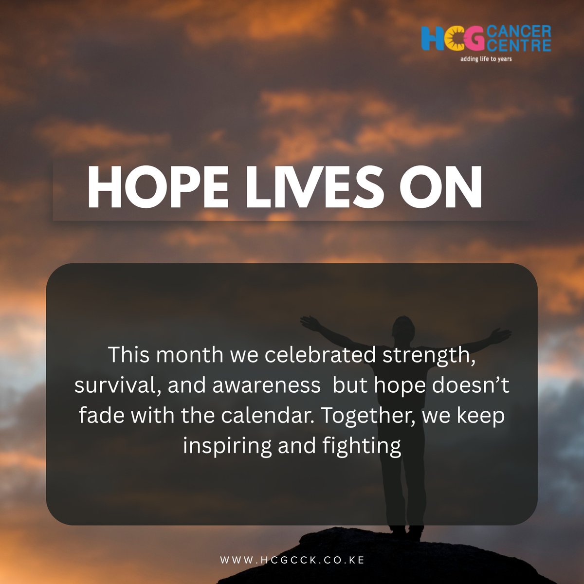 HCGCancerCenter's tweet image. Hope doesn’t end with the month. It continues in every survivor’s smile, every story shared, and every step toward early detection.
Let’s keep inspiring and fighting together.
🌐 hcgcck.co.ke
#HopeLivesOn #CancerAwareness #HCGCancerCentre #TogetherWeFight #CancerCare