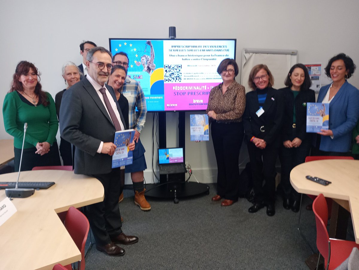 <a href="/c_capdevielle/">Colette Capdevielle</a> <a href="/CIIVISE_contact/">CIIVISE</a> <a href="/drothfichet/">Denis ROTH-FICHET 🇫🇷🇪🇺</a> <a href="/MHC_1982/">miguel hurtado</a> <a href="/BeBraveFrance/">BeBraveFrance</a> <a href="/MiKohiyama/">Mié Kohiyama</a> <a href="/MatthewMcVarish/">Matthew McVarish</a> <a href="/aydahadi/">Ayda Hadizadeh Députée</a> <a href="/sandrinejossoan/">Sandrine JOSSO</a> <a href="/ConstanceB1/">Constance Bertrand</a> Thank you <a href="/c_capdevielle/">Colette Capdevielle</a> and <a href="/BonnetAd_Eelv/">Arnaud Bonnet</a> for hosting the launch of our new report on the legal loopholes currently protecting child abusers across the EU. With such support we know things can change and survivors can receive justice.