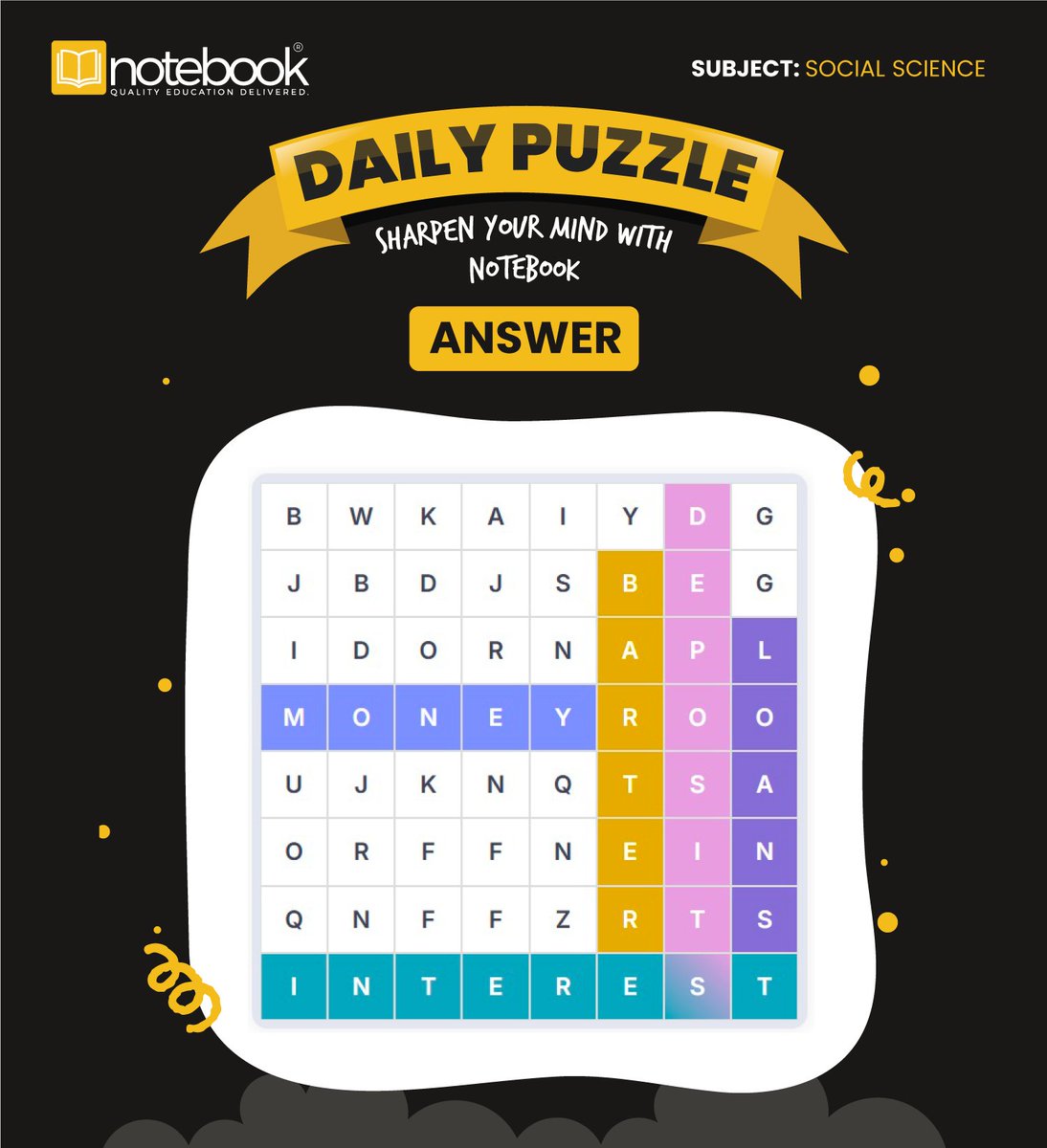 NotebookSocial's tweet image. 𝐀𝐧𝐬𝐰𝐞𝐫 𝐑𝐞𝐯𝐞𝐚𝐥 𝐓𝐢𝐦𝐞!

✨The mystery is solved!

𝐂𝐡𝐞𝐜𝐤 𝐨𝐮𝐭 𝐭𝐨𝐝𝐚𝐲&apos;𝐬 𝐰𝐨𝐫𝐝 𝐩𝐮𝐳𝐳𝐥𝐞 𝐚𝐧𝐬𝐰𝐞𝐫𝐬

See you next Wednesday for another challenge!
𝐅𝐨𝐥𝐥𝐨𝐰 𝐍𝐨𝐭𝐞𝐛𝐨𝐨𝐤 𝐟𝐨𝐫 𝐦𝐨𝐫𝐞!✨

👉 whatsapp.com/channel/0029Vb…