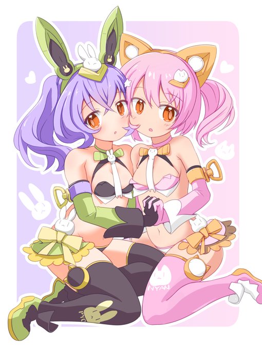 PUNI☆MOFUマオちゃんとトゥちゃんファンアート

#メガミデバイス 
#プニモフ 