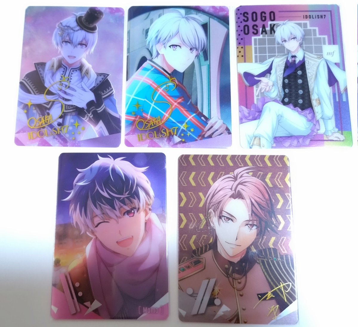 【交換】アイドリッシュセブン アイナナ メタルカード 25 メタカ

譲:画像1〜3
求:今弾 壮五 ≧ 百 虎於
　  過去弾 壮五 百 虎於 (画像4)≫その他

当方アイスタ⇄アイスタのみ。
郵送のみ。
まとめての方、FF様優先いたします。

今弾壮五含まないお声がけはお返事にお時間いただきます。
↓