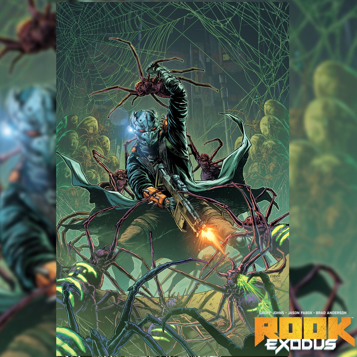 JasonFabok's tweet image. Rook: Exodus issue 8 out today! Support your local comic shop and pick up a copy.   Lots of spiders in this one!  From @GhostMachinePro and @ImageComics