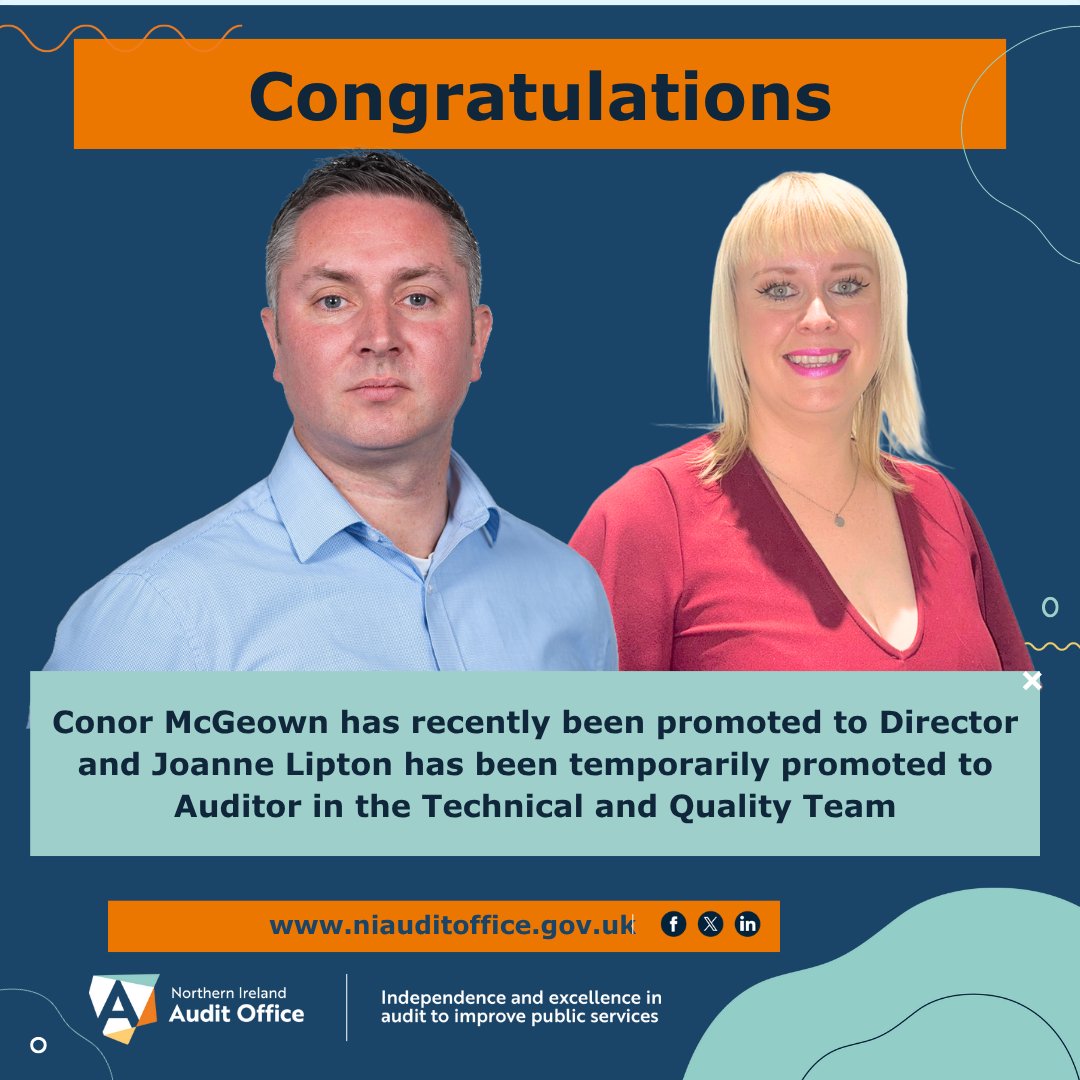🎉Congratulations🎉
Conor McGeown has recently been promoted to Director and Joanne Lipton has been temporarily promoted to Auditor in the Technical and Quality Team