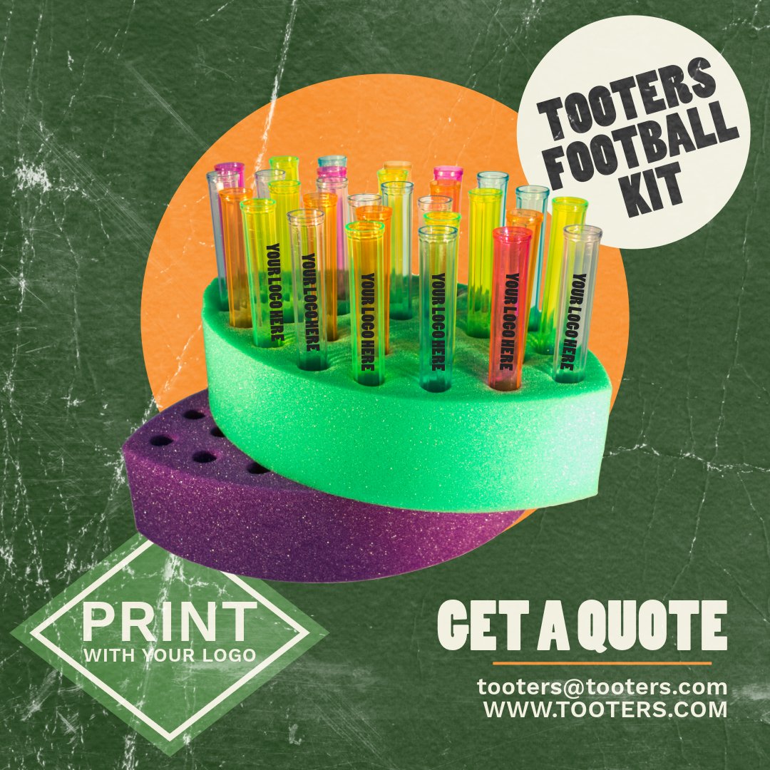 🏈 Touchdown for your bar! Add a football-themed foam rack to your test tube order and score big with your customers!
SHOP NOW: Tooters.com
