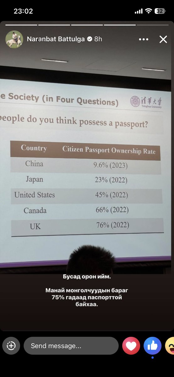 150-160 сая Хятад аялахад бусад орны аялал жуулчлалын салбарт ямархуу нөлөөлөл үзүүлж бгаа билээдээ. 

Гадаад пасспорт эзэмшигдийн тоо нь 20 хувьд хүрэх бусад орны аялал жуулчлалын салбарыг орвонгоор нь хөдөлгөх нь байна.