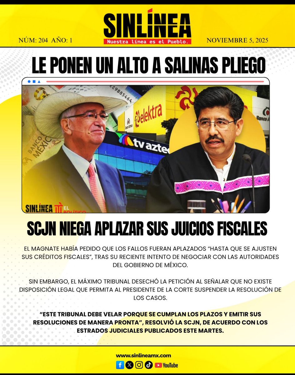 La política entorpece al país, la única forma de avanzar es la justicia. Bravo por la @scjn