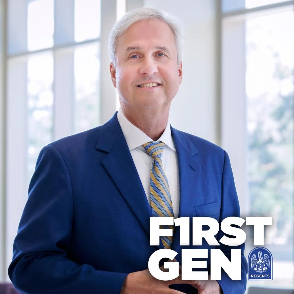 LA_Regents's tweet image. DID YOU KNEAUX...

Newly appointed @LSU System President Dr. Wade Rousse is a #FirstGen college graduate?

The Louisiana native earned a B.S. in business from @NichollsState, an MBA from @UofNO, and two degrees from @thisisUIC.

#LaProspers #TalentLivesHere