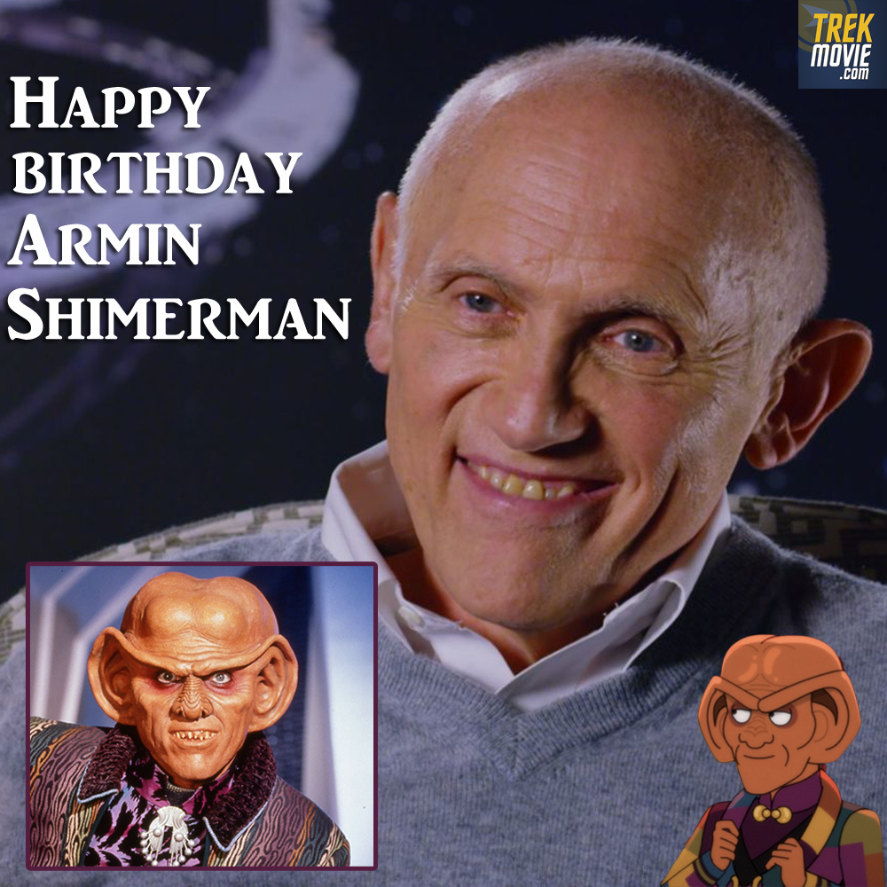 TrekMovie's tweet image. Happy birthday to actor and author Armin Shimerman, who guest starred 3 times on #StarTrekTNG before playing Quark on #StarTrekDS9. (He was in the Voyager series premiere too). He played Quark again on Lower Decks, and is breaking down episodes of DS9 on the Delta Flyers podcast.
